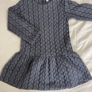 Le Top Gray Quilted Kids Dress